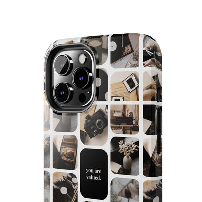 Retro Collage Phone Case - You Are Valued, Durable Protection for Your Device, Thoughtful Gift for Friends & Family, Perfect for Any [...]