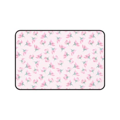 Customizable: Floral Desk Mat - Pink Blossom Mouse Pad, Office Decor, Gift for Home Office, Cute Workspace Accessories, Mother's Day Gift