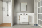 Linea 28" White Bathroom Vanity | Floating or Freestanding with Porcelain Top