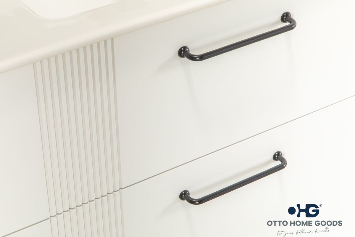 Linea 28" White Bathroom Vanity | Floating or Freestanding with Porcelain Top