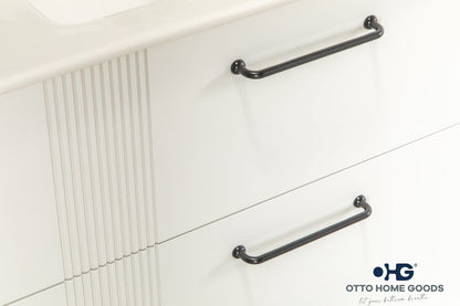 Linea 28" White Bathroom Vanity | Floating or Freestanding with Porcelain Top