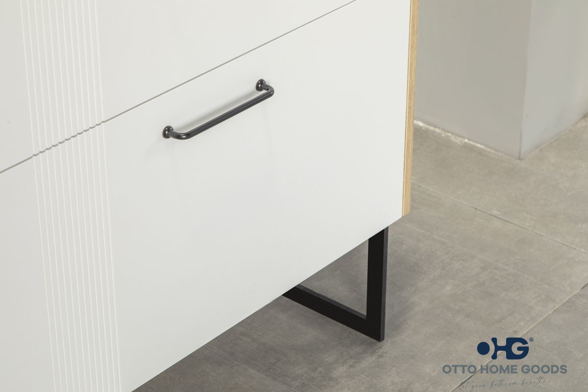 Linea 28" White Bathroom Vanity | Floating or Freestanding with Porcelain Top