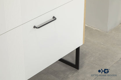 Linea 28" White Bathroom Vanity | Floating or Freestanding with Porcelain Top