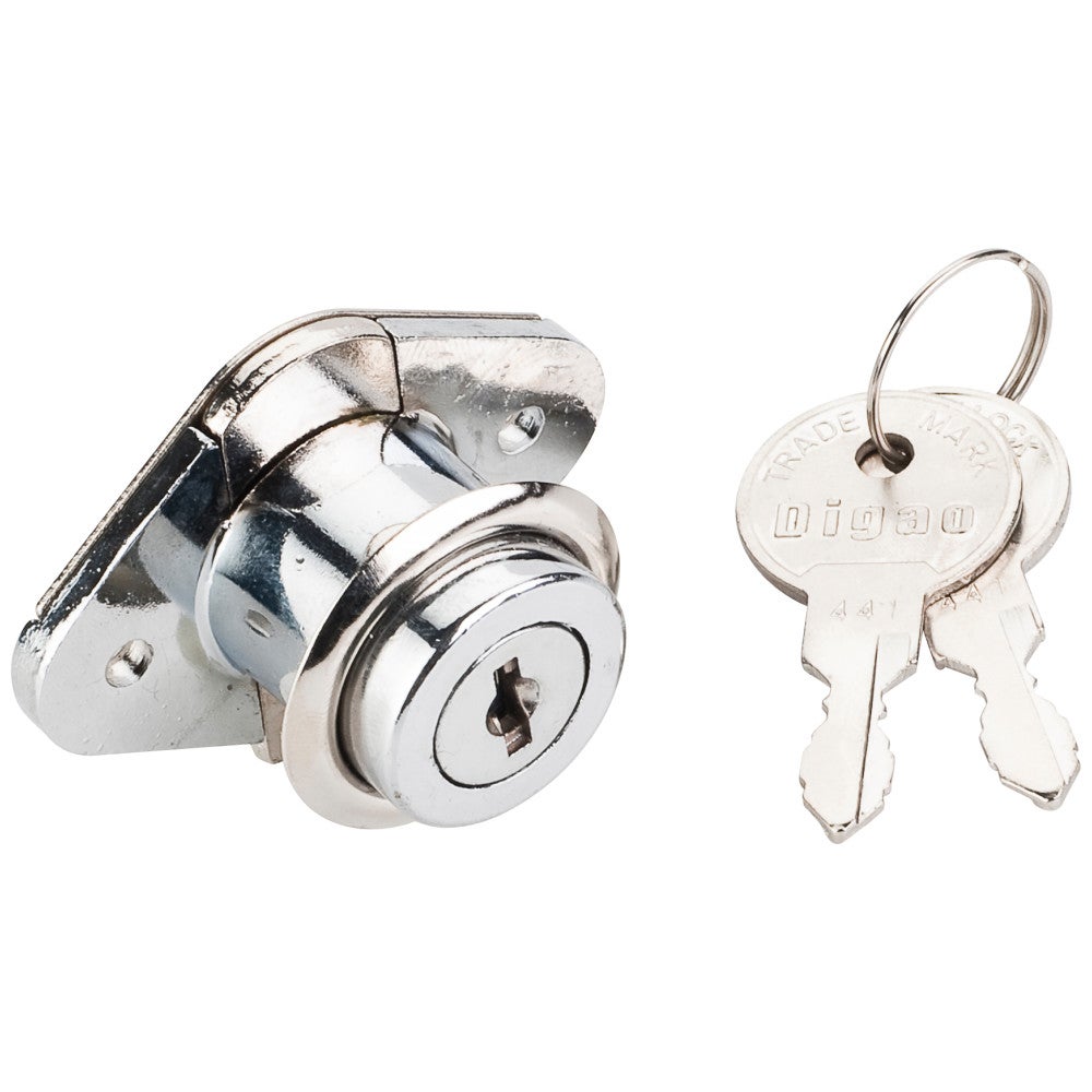 7/8" Chrome Drawer Lock Keyed Different