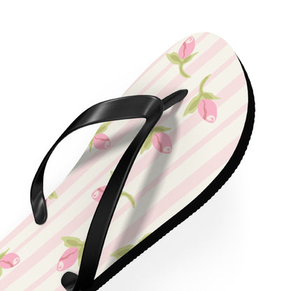 Customizable: Chic Floral Flip Flops for Summer, Trendy Beach Sandals, Perfect for Vacation, Gifts for Her