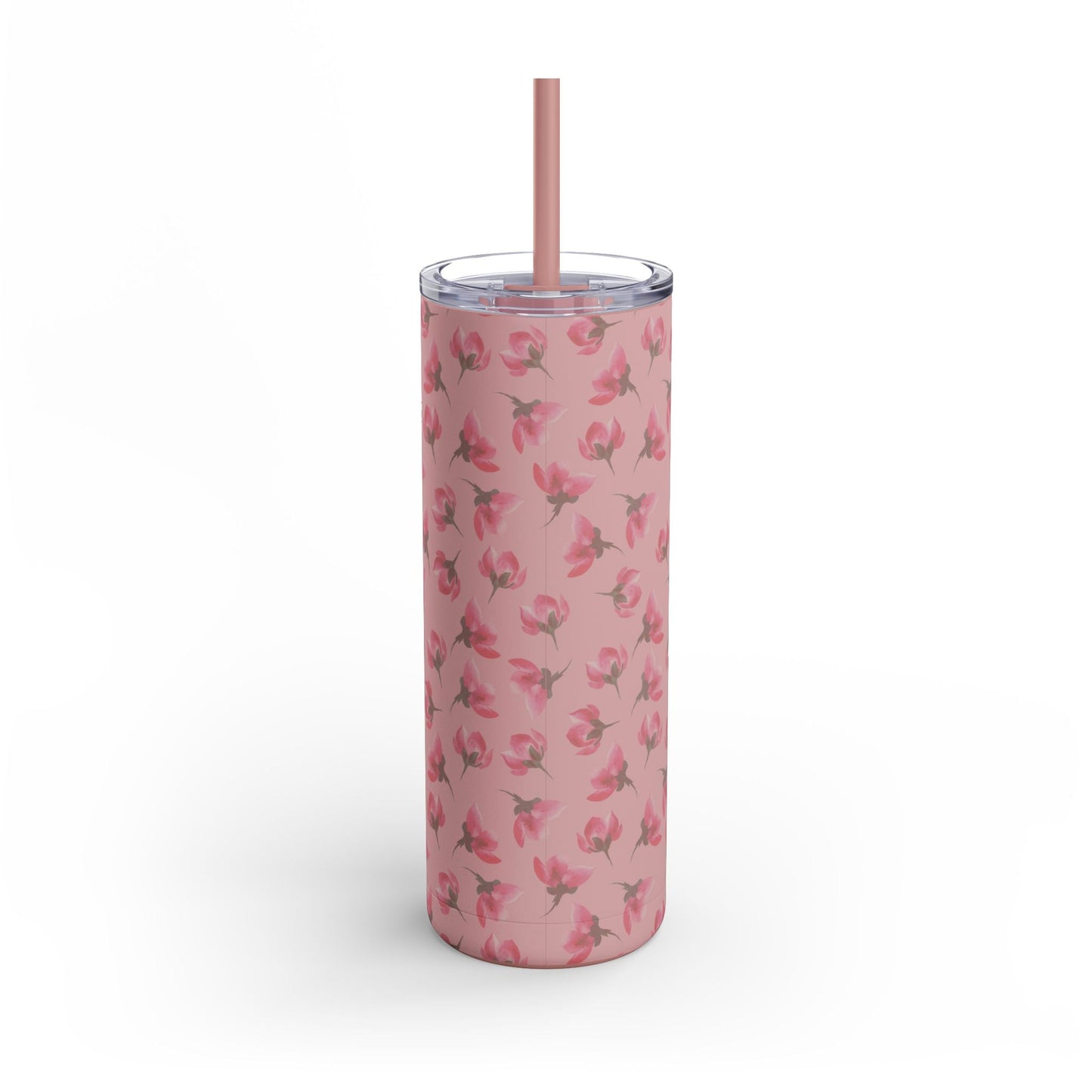 Customizable: Floral Pattern Tumbler, Personalized Gift for Coffee Lovers, Travel Mug for Women, Insulated Drinkware, Trendy Water Bottle