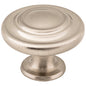 1-5/16" Diameter Satin Nickel Round Arcadia Cabinet Knob