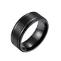 Unisex Stainless Steel Wedding Ring 8 mm – Black/Gold/Silver