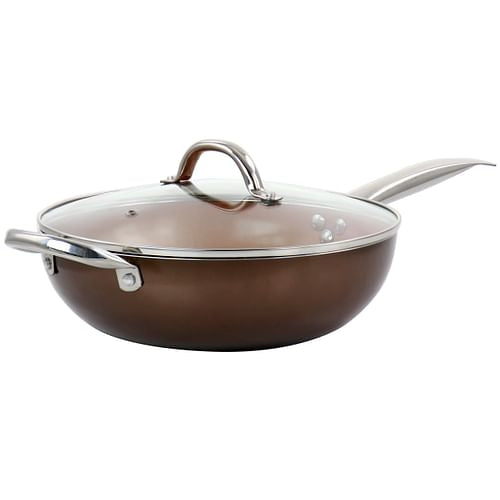 Copper Pan Cooking Excellence 3.5 Quart Aluminum Nonstick Saute Pan | Kitchen + Metal