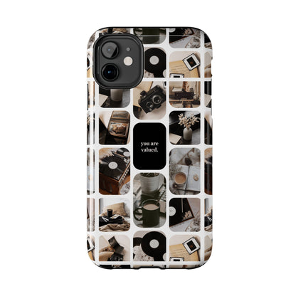 Retro Collage Phone Case - You Are Valued, Durable Protection for Your Device, Thoughtful Gift for Friends & Family, Perfect for Any [...]