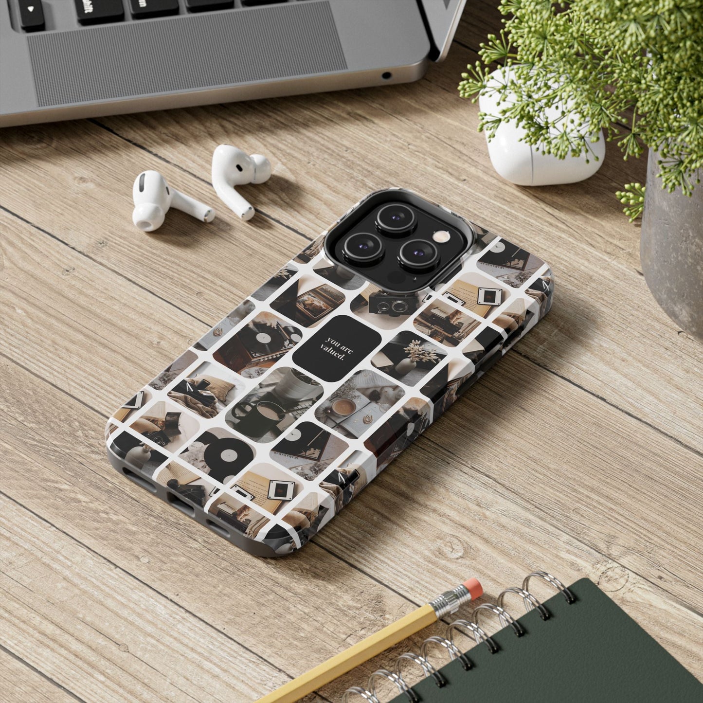 Retro Collage Phone Case - You Are Valued, Durable Protection for Your Device, Thoughtful Gift for Friends & Family, Perfect for Any [...]