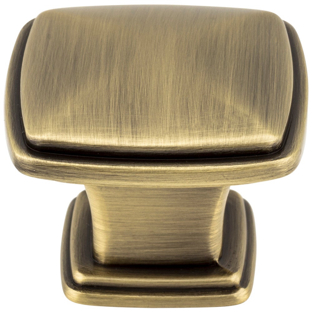 1-1/4" Overall Length Satin Nickel Square Milan 1 Cabinet Knob