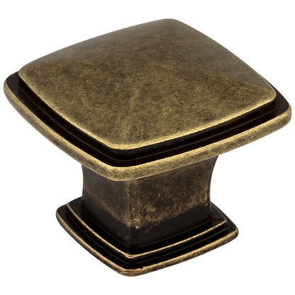 1-1/4" Overall Length Satin Nickel Square Milan 1 Cabinet Knob