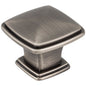 1-1/4" Overall Length Satin Nickel Square Milan 1 Cabinet Knob