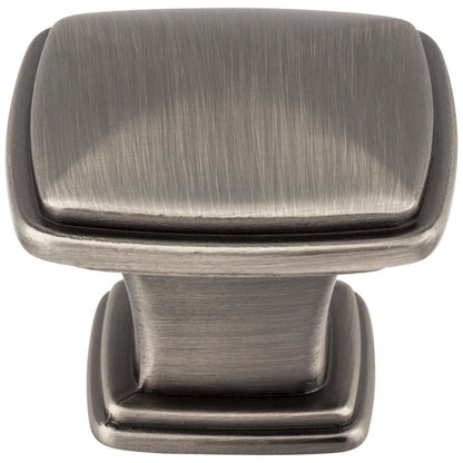 1-1/4" Overall Length Satin Nickel Square Milan 1 Cabinet Knob