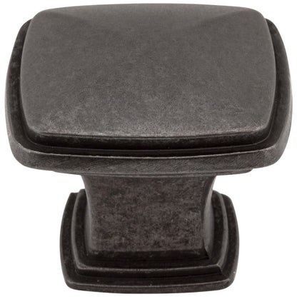 1-1/4" Overall Length Satin Nickel Square Milan 1 Cabinet Knob