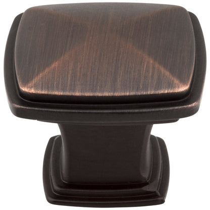 1-1/4" Overall Length Satin Nickel Square Milan 1 Cabinet Knob