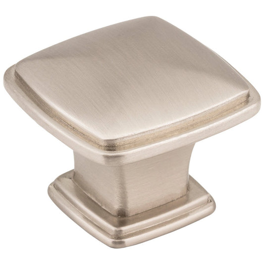 1-1/4" Overall Length Satin Nickel Square Milan 1 Cabinet Knob