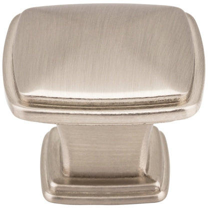 1-1/4" Overall Length Satin Nickel Square Milan 1 Cabinet Knob