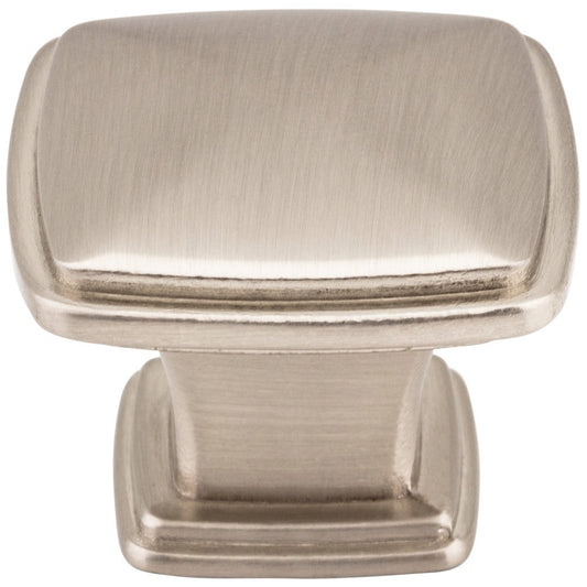 1-1/4" Overall Length Satin Nickel Square Milan 1 Cabinet Knob