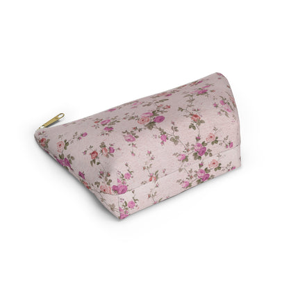Customizable: Floral Accessory Pouch, Makeup Bag, Travel Organizer, Gift for Her, Pink Floral Bag, Cosmetic Case, Everyday Essentials