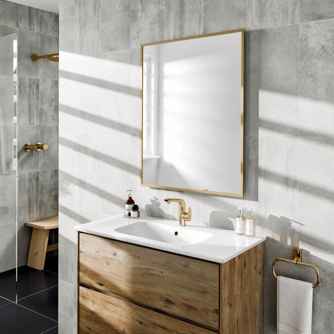 Eviva Gold Gold Metal Framed Mirror