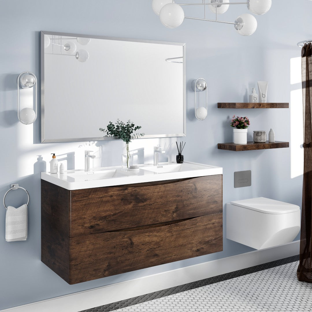 Eviva Vista Brushed Nickel Metal Framed Mirror