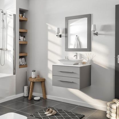 Eviva Aberdeen 72" x 30" Rectangular White Wooden Framed Mirror