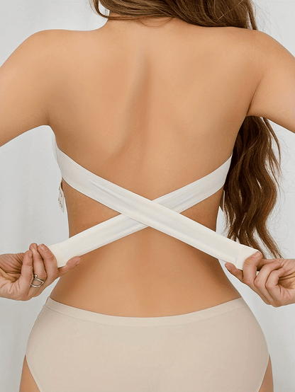 Seamless Ice Silk Strapless Bra Wire-Free & Padded