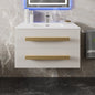 Eviva Element Wall Mount Bath Vanity with Solid Surface Top and Integrated Sink