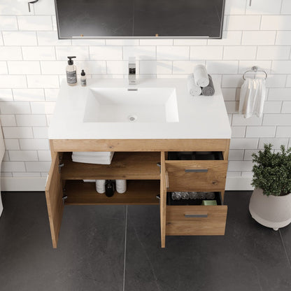 Eviva Lugano Bath Vanity with Acrylic Top and Integrated Sink (24"-84")