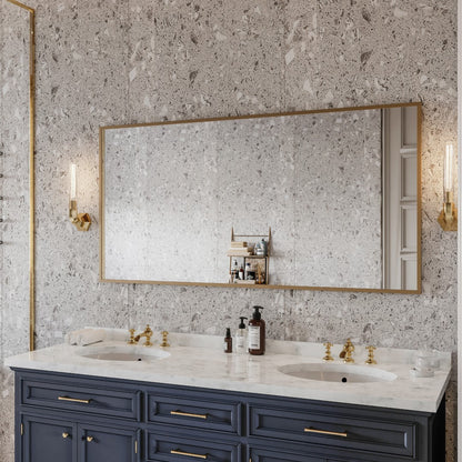 Eviva Gold Gold Metal Framed Mirror