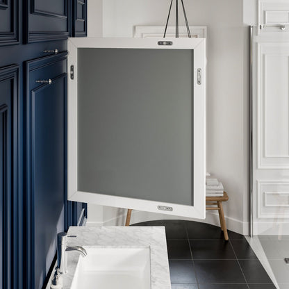 Eviva Acclaim 60" x 30" Rectangular Blue Wooden Framed Mirror