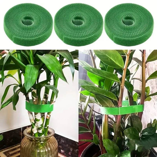 Self-Adhesive Reusable Garden Plant Tie Straps – Hook & Loop Support Tape