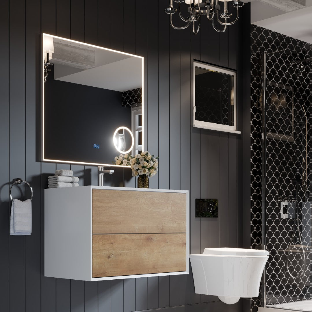 Eviva Illuminate LED Bathroom Mirror – Chrome Aluminum Frame (EVMR550 Series)