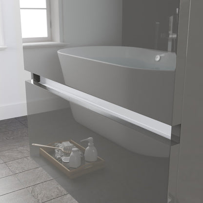 Eviva Ikaro Wall Mount Bath Vanity with Porcelain Top and Integrated Sink