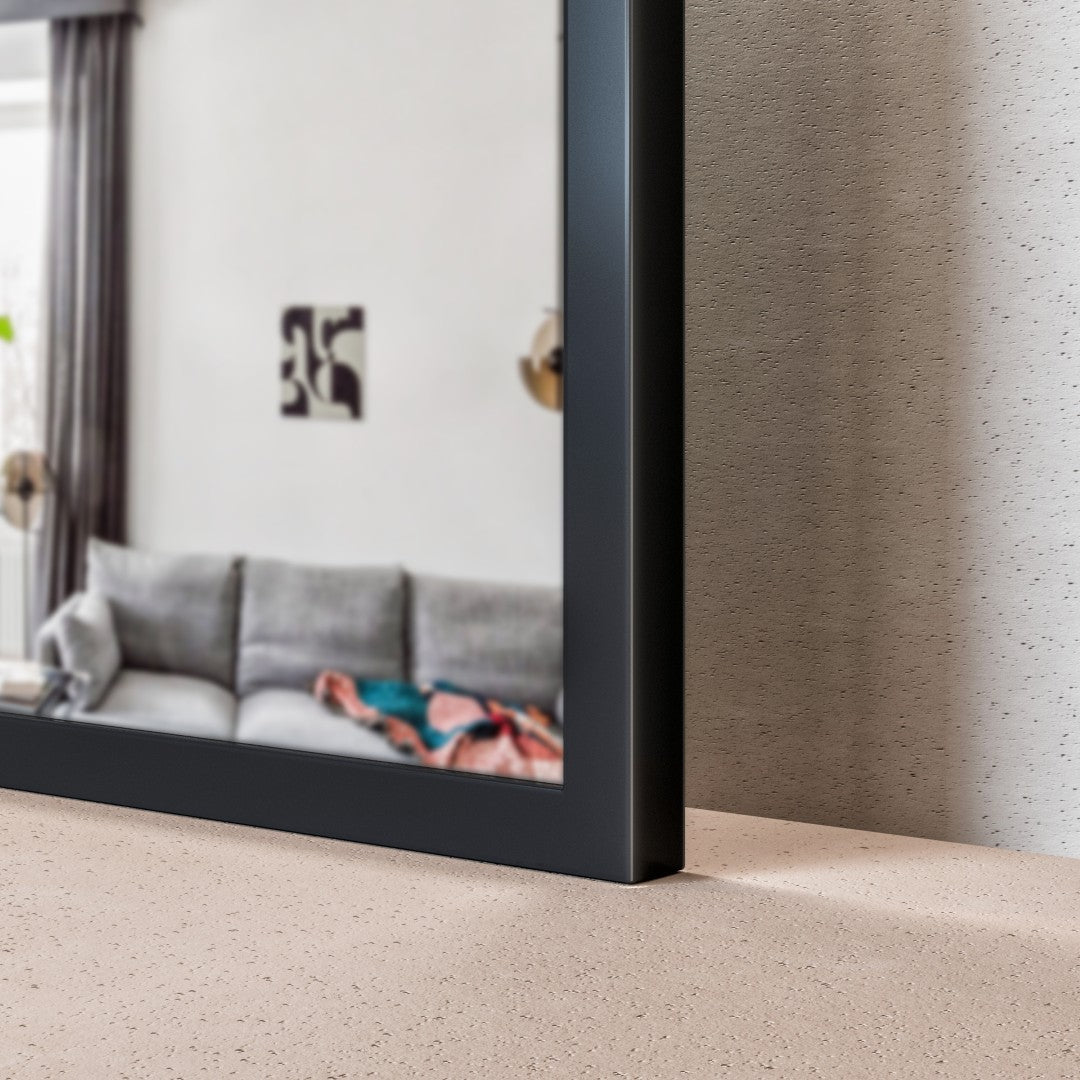 Eviva Black Black Metal Framed Mirror