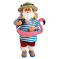 10" Swimming Santa with Flamingo Floatie