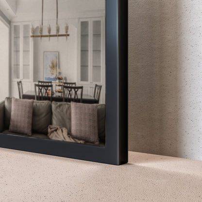 Eviva Black Black Metal Framed Mirror