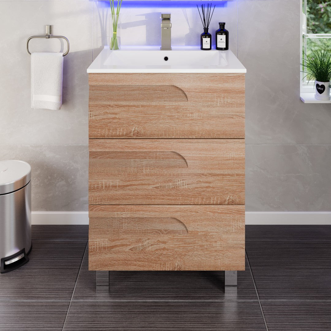 Eviva Joy Bath Vanity with Porcelain Top and Integrated Sink (24"-40")
