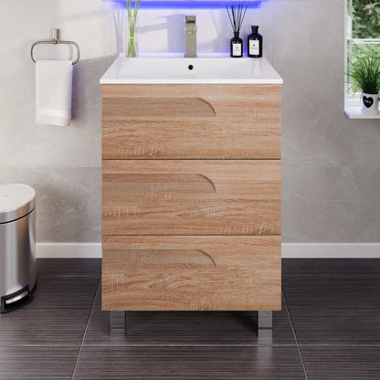 Eviva Joy Bath Vanity with Porcelain Top and Integrated Sink (24"-40")