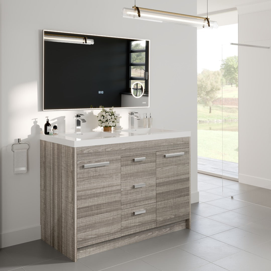 Eviva Illuminate LED Bathroom Mirror – Chrome Aluminum Frame (EVMR550 Series)