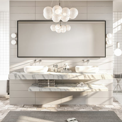 Eviva Black Black Metal Framed Mirror