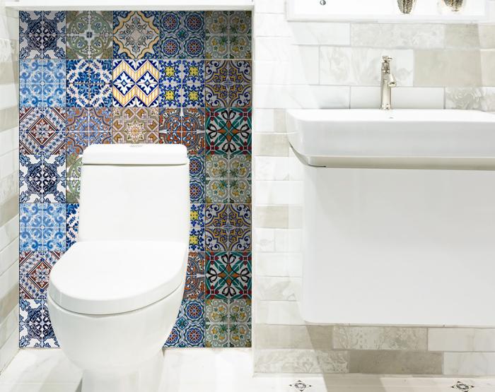 Decorative Tile stickers set of 24 Peel & Stick