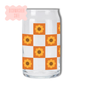 Oak Shore Collective LLC - Retro Checkered | Libbey Glass Beer Can Iced Coffee Glass