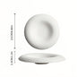 Elegant Black  White Ceramic Plate  Artistic Straw Hat Design