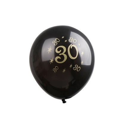 10pcs 30th 40th 50th Happy Birthday Latex Number