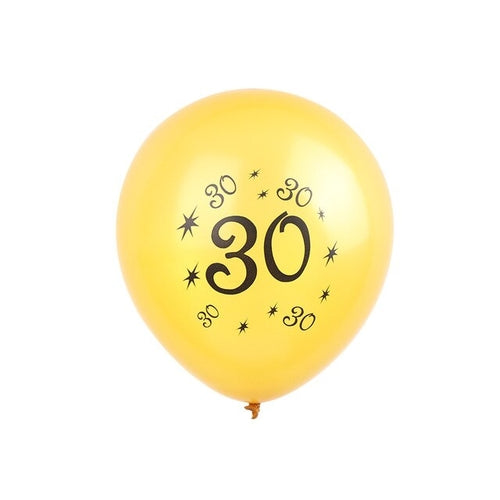 10pcs 30th 40th 50th Happy Birthday Latex Number