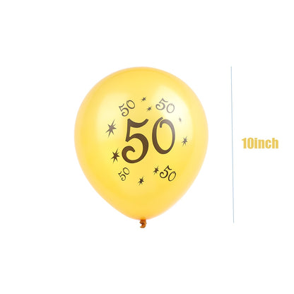 10pcs 30th 40th 50th Happy Birthday Latex Number