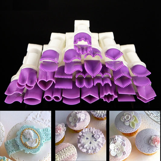 10pcs Flower Shape Lace Edge Clip Fondant
